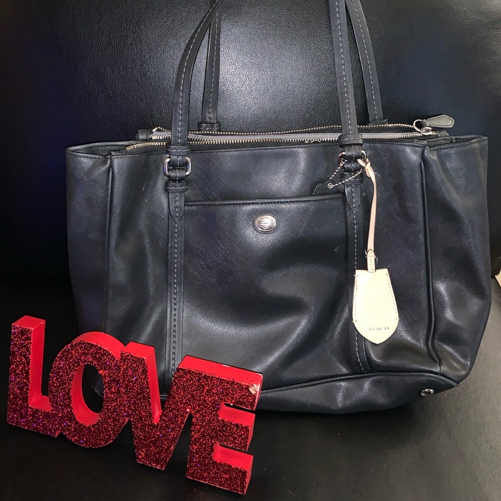 Black coach tote